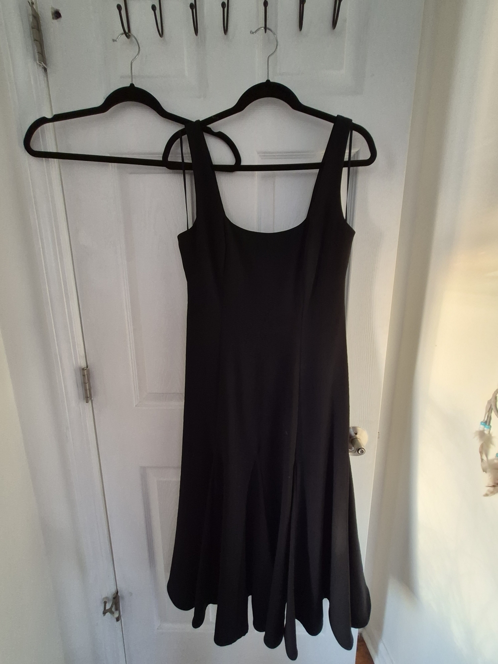Zara Black Midi Scoop-Neck Dress